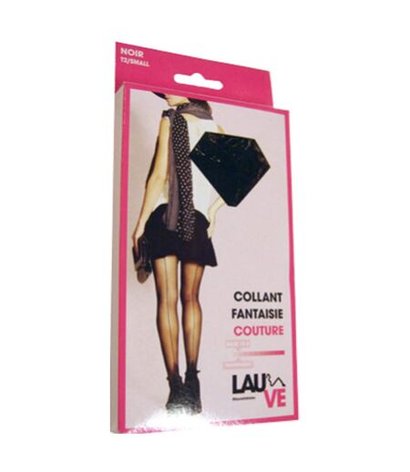 Collant Voile Femme Fantaisie LAUVE- Pack de 2 Paires- Collant 15 Den Motif Couture