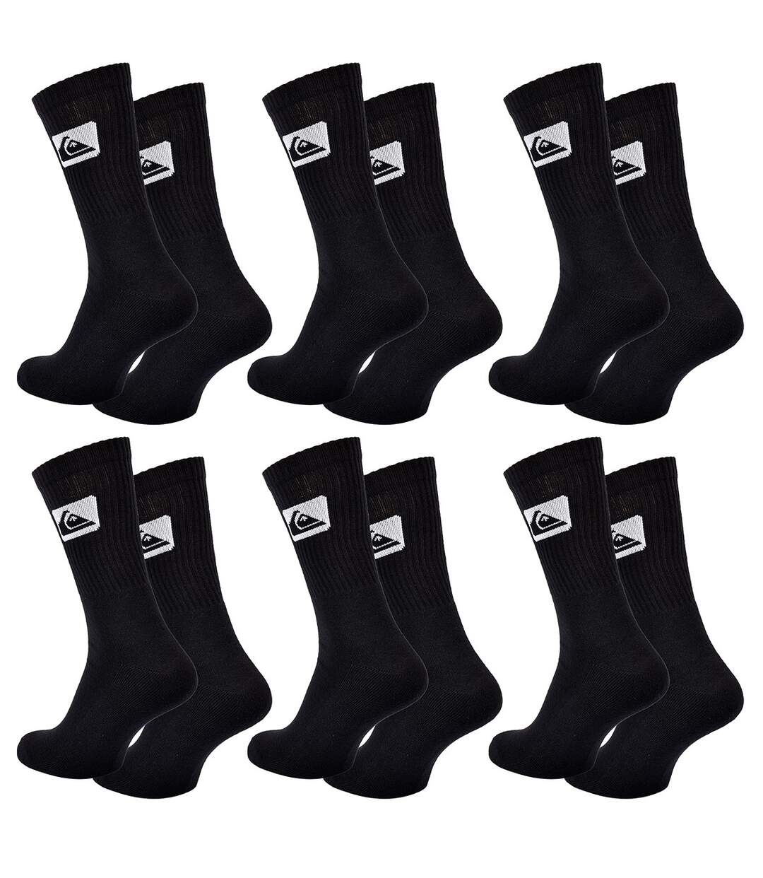 Chaussettes QUIKSILVER CUSHIONED CREW 6 Pcs 0234-3