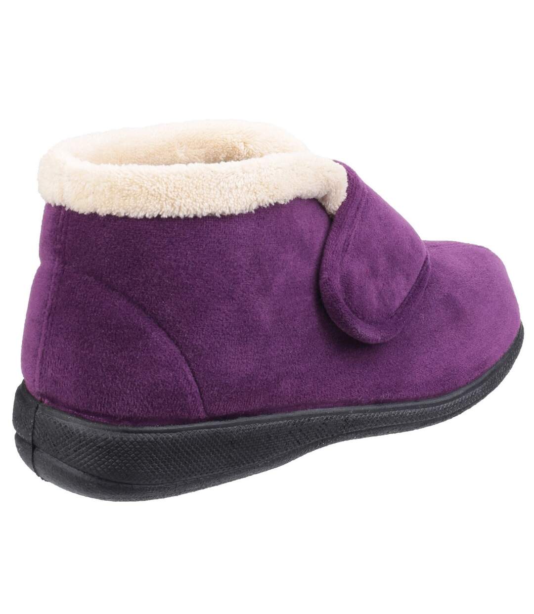 Fleet & Foster Womens/Ladies Levitt Touch Fasten Slippers (Plum) - UTFS3812-2