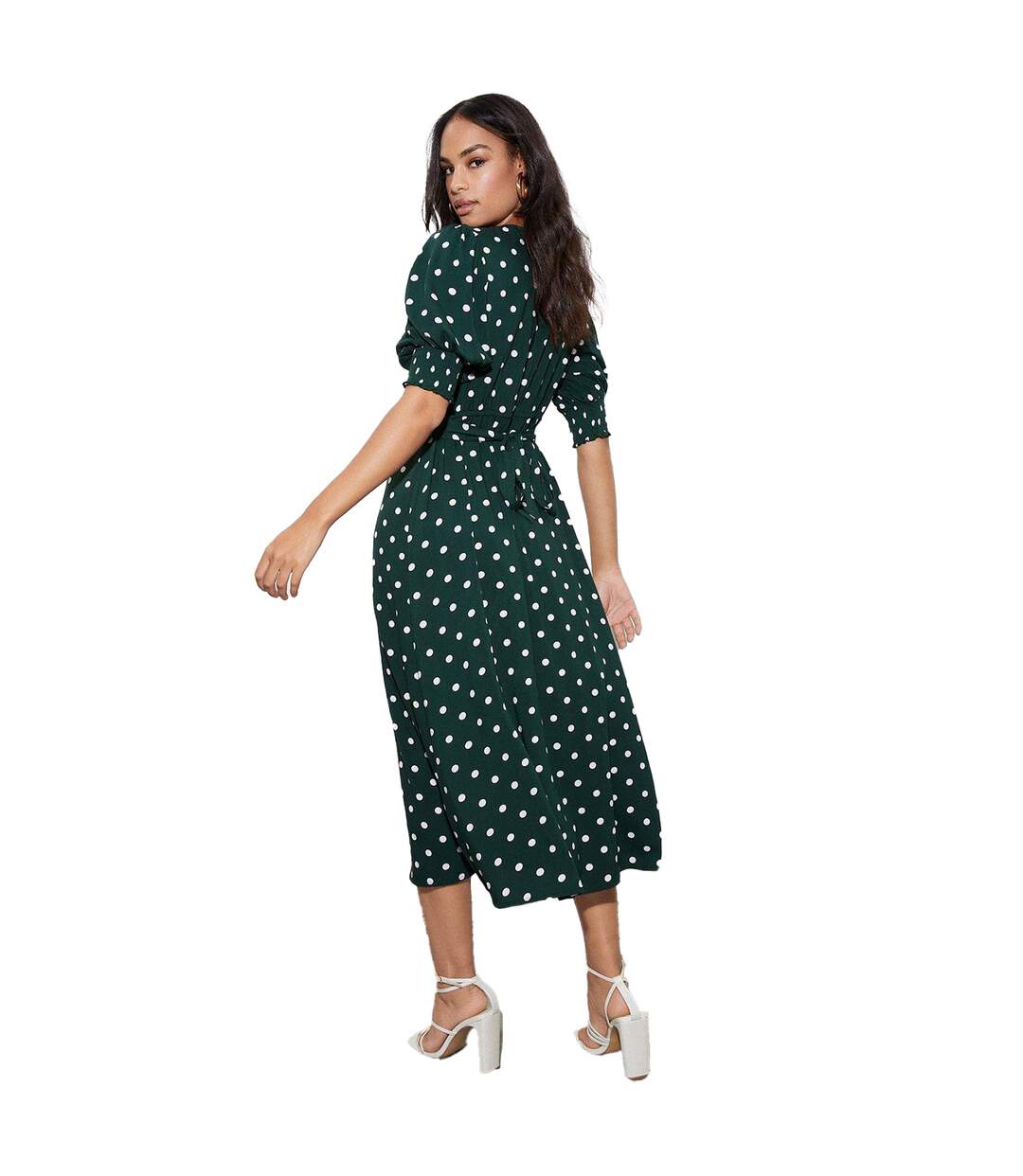 Robe mi-longue femme vert Dorothy Perkins-2