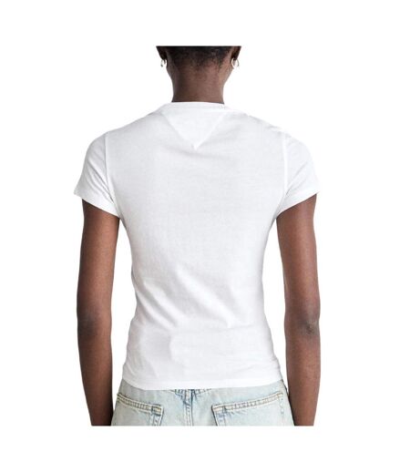 T-shirt blanc femme tommy hilfiger tjw - l