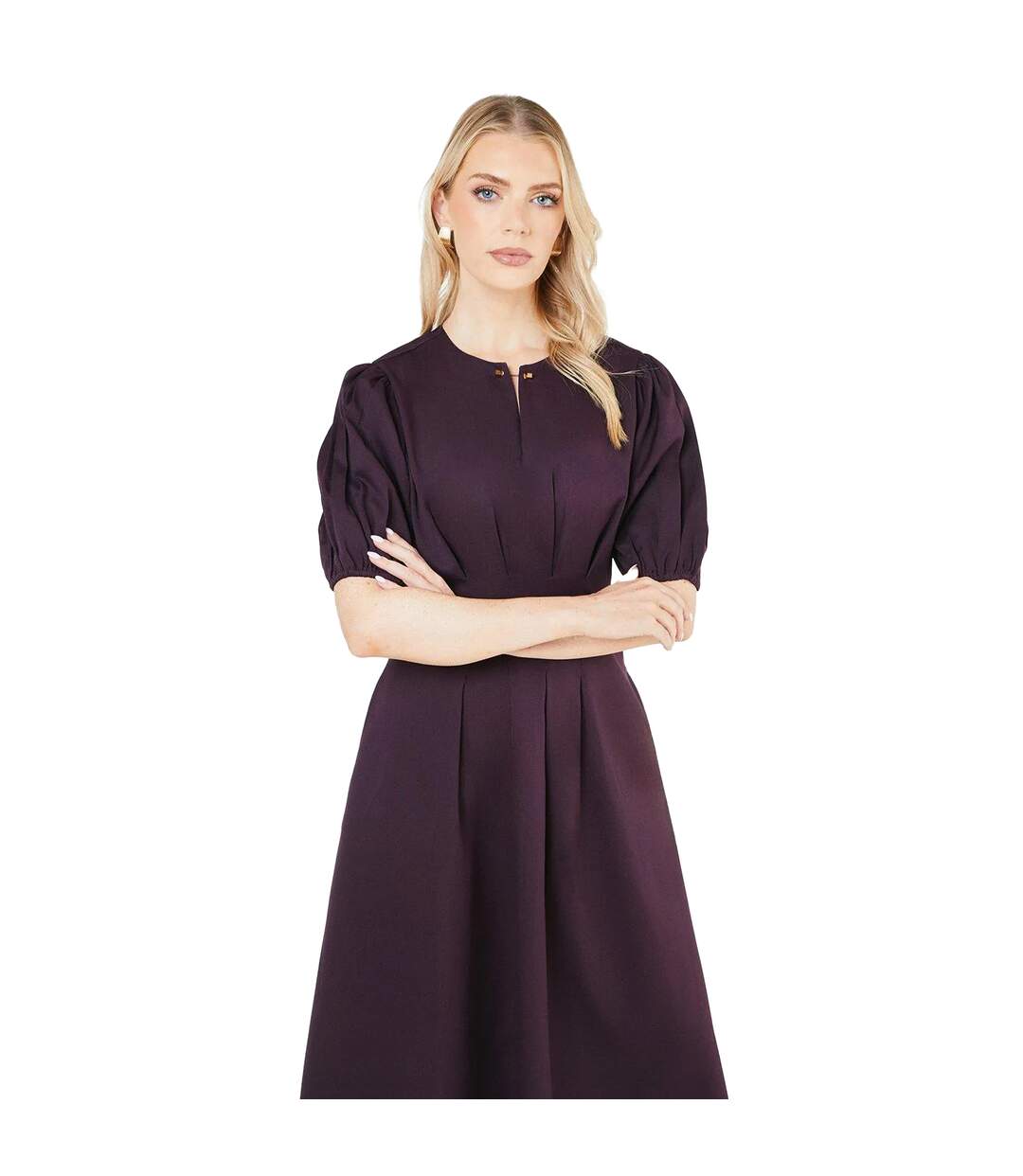 Robe mi-longue femme rose baie Principles