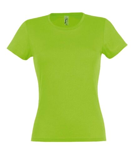 T-shirt manches courtes col rond - Femme - 11386 - vert lime