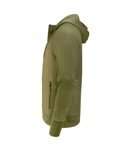 Mens Keyport Hooded Hybrid Jacket Moss Green James Harvest