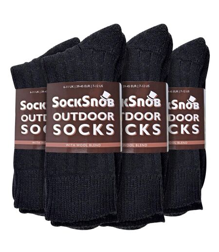 Sock Snob - 12 Pairs Mens Wool Boot Socks for Hiking