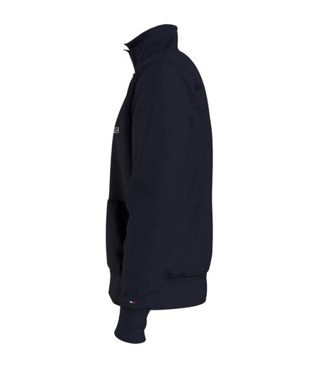 Mens Logo Mock Neck Sweatshirt Desert Sky Tommy Hilfiger