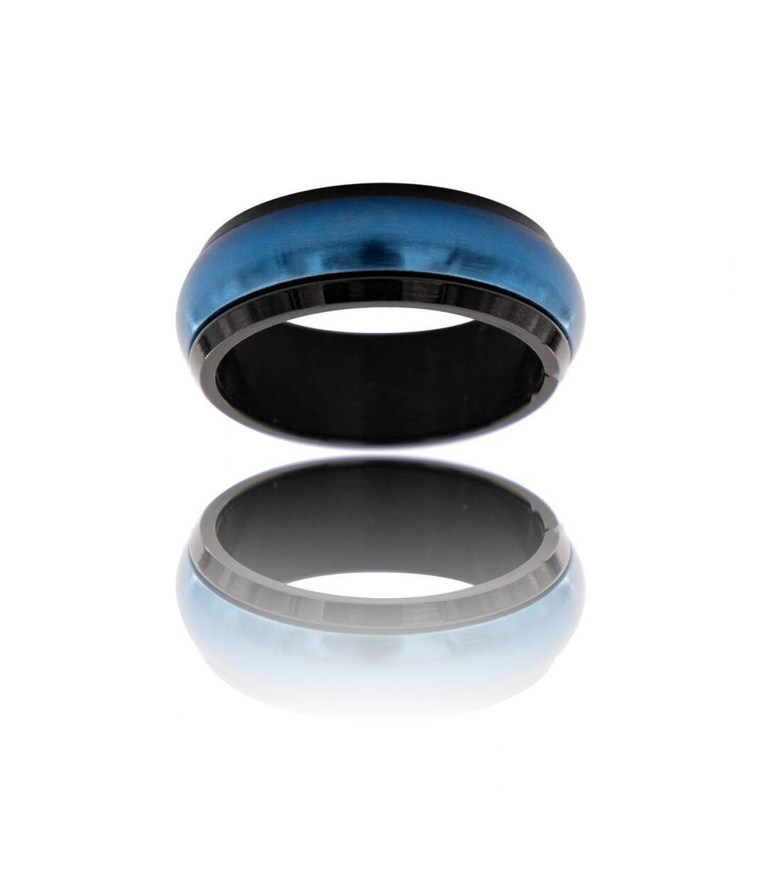 Bague Acier Bleu Mâte Homme BANGA