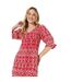 Womens/ladies broderie button through midi dress red Dorothy Perkins