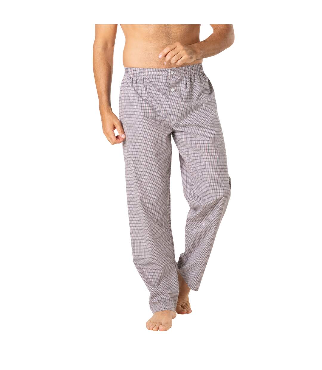 Pyjama long homme ouvert Popeline Eminence-2