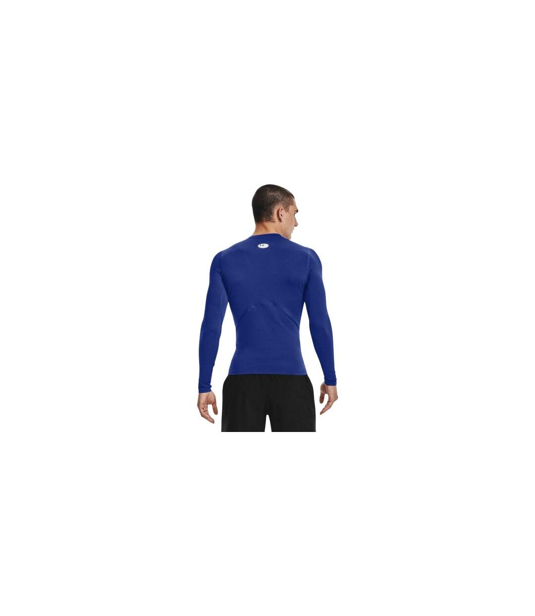 Mens Heatgear Base Layer Top Royal Blue White Under Armour-1