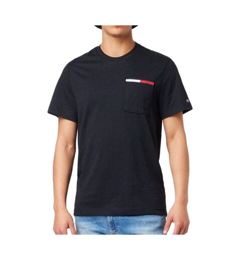 T-shirt Noir Homme Tommy Hilfiger Essential Flag