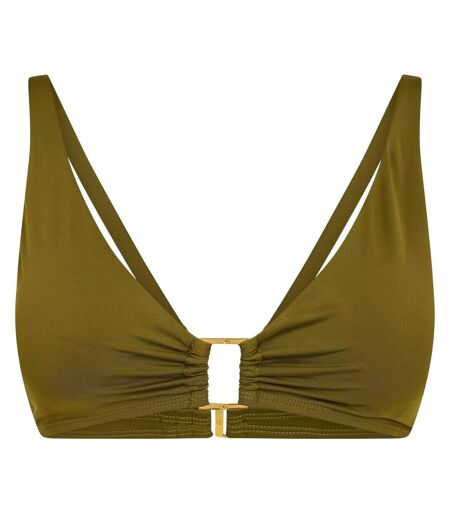 Womens/ladies Lauren Bikini Top Khaki Green Ralph Lauren