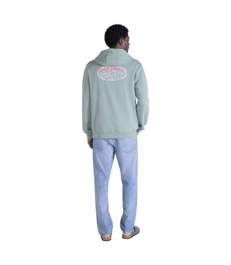 Mens River Worldwide Freeride Back Print Hoodie Pale Green Animal