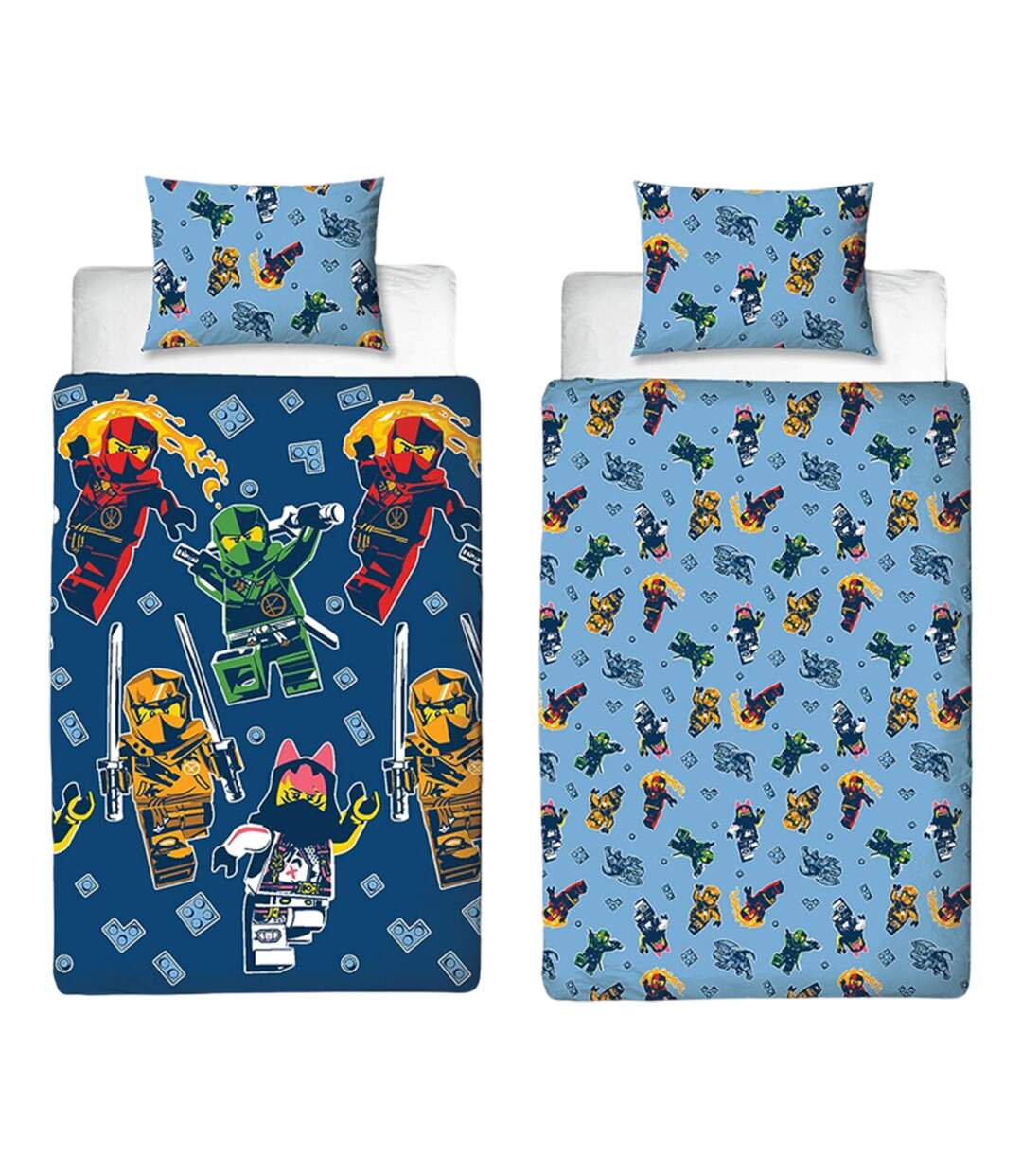 Reversible Duvet Set Multicoloured Lego Ninjago-1