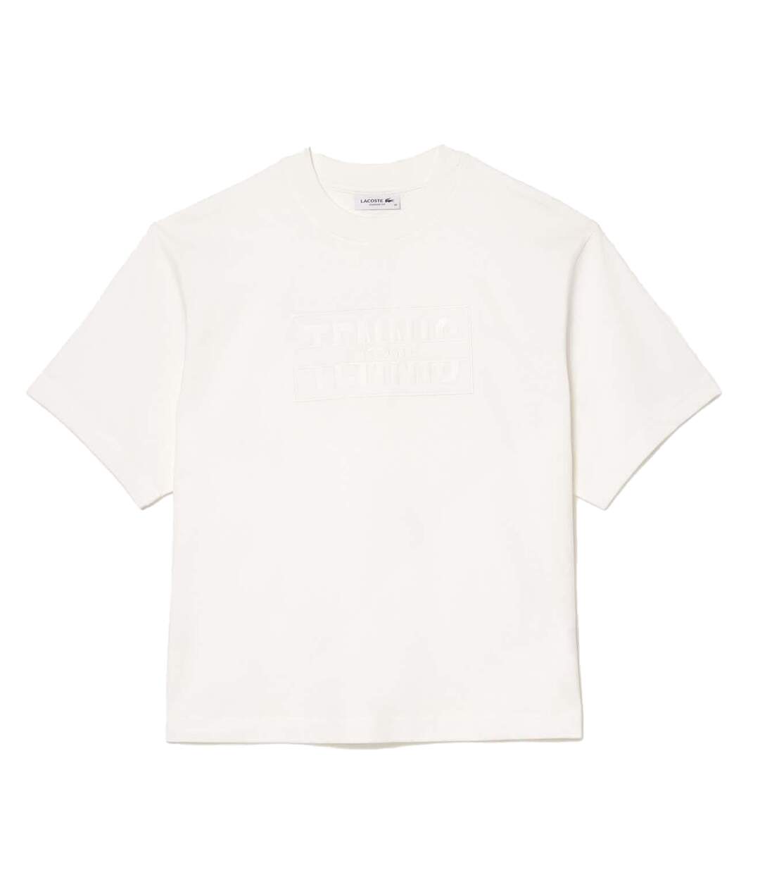 T-shirt ample femme crème Lacoste-1
