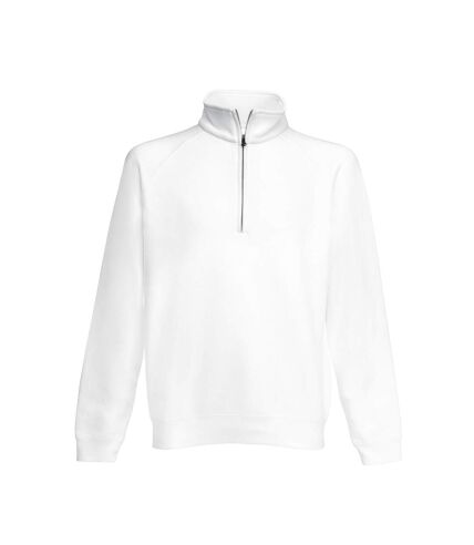 Fruit Of The Loom Mens Premium 70/30 Zip Neck Sweatshirt (White) - UTRW3166