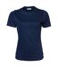 Tee Jays Womens/Ladies Interlock Short Sleeve T-Shirt (Navy Blue) - UTBC3321