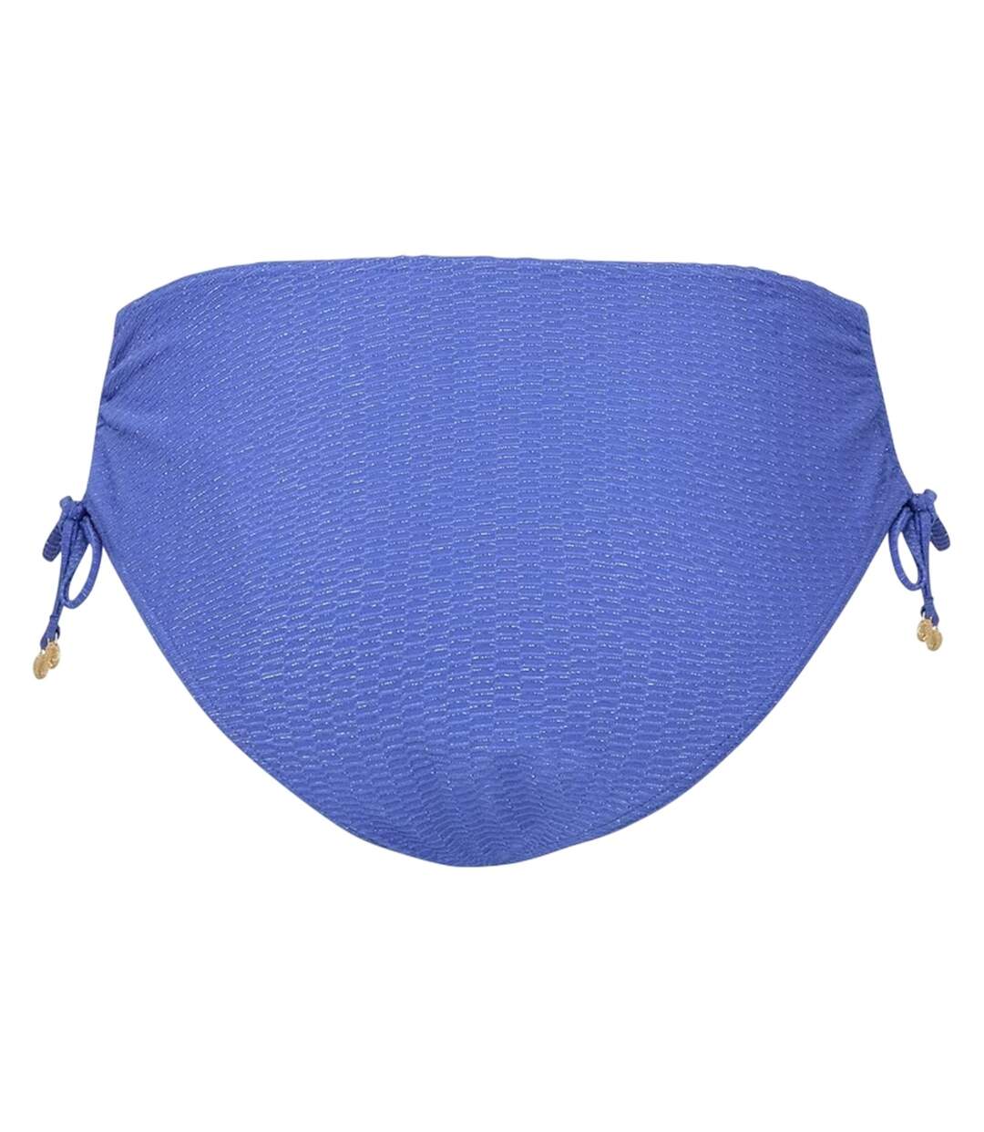 Womens/ladies Textured Hipster Bikini Bottoms Blue Biba-3