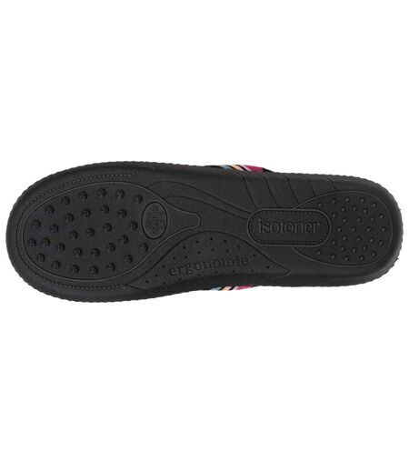 Isotoner Chaussons Mules femme semelle ergonomique confort, velours