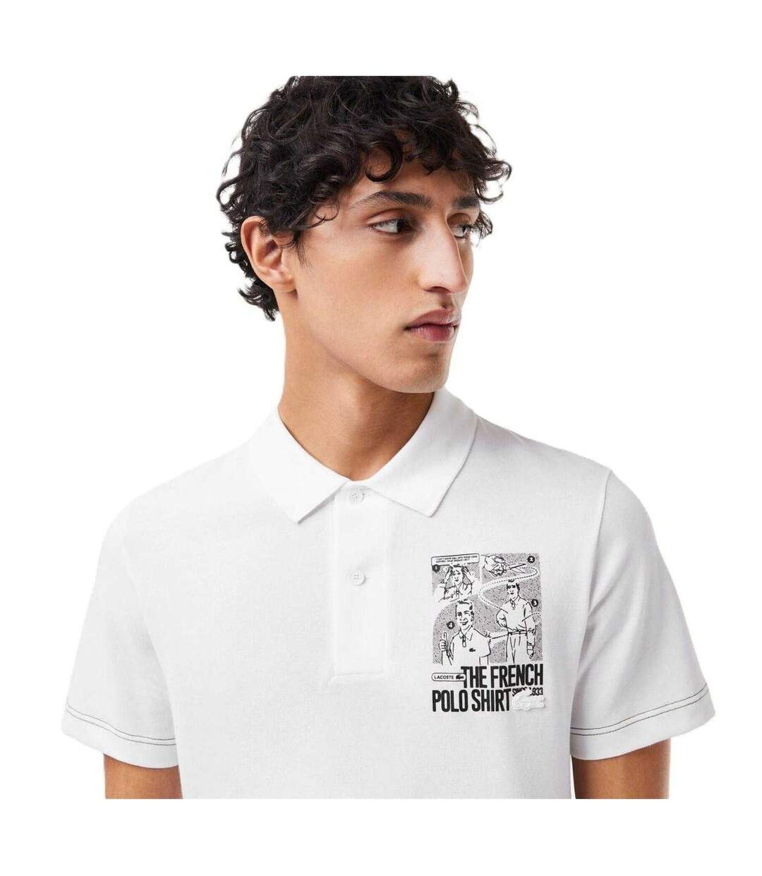 Polo The French Homme Blanc Lacoste-3