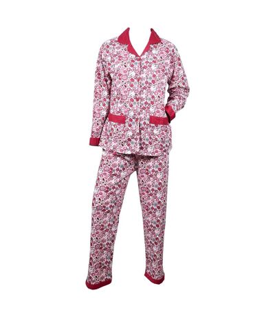 Pyjama Femme Long Boutonné Confort 1011 Pyjama Rose