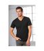Canvas - T-shirt à col V 100% coton - Homme (Noir) - UTBC2595
