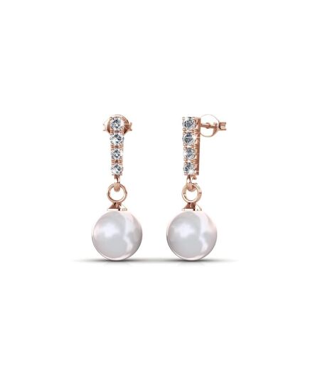 Boucles d'oreilles Mercury, Perle d'Autriche, Cristal d'Autriche