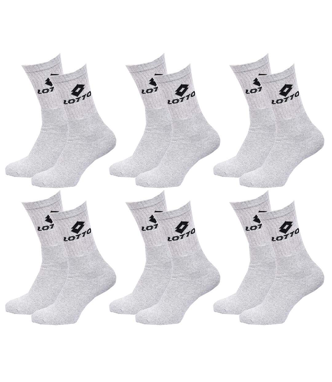 Chaussettes homme LOTTO TENNIS Pack de 6 Paires Tennis Grises-1