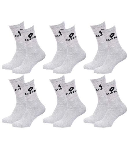 Chaussettes homme LOTTO TENNIS Pack de 6 Paires Tennis Grises