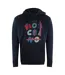 Womens/ladies Jumble Hoodie Navy Blue Love Moschino-1