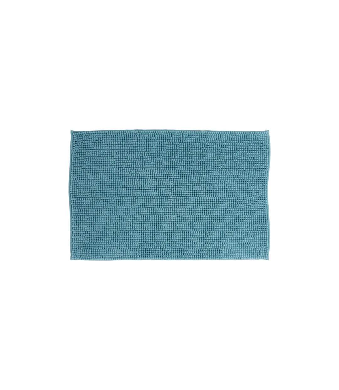 Tapis de Salle de Bain Chenille 50x80cm Bleu Arctique-1