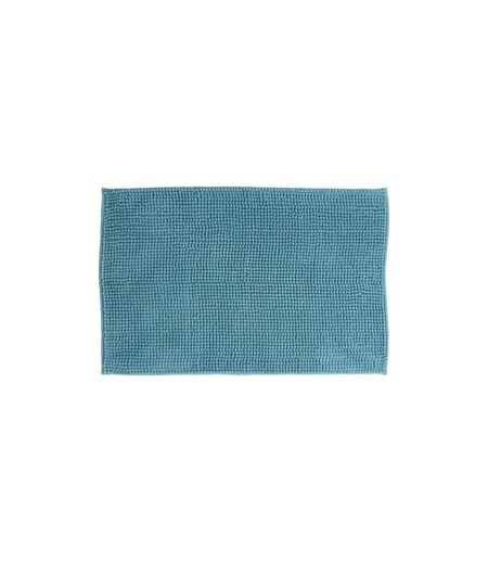 Tapis de Salle de Bain Chenille 50x80cm Bleu Arctique