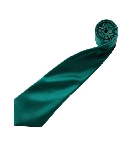 Premier Mens Plain Satin Tie (Narrow Blade) (Bottle) (One Size) - UTRW1152