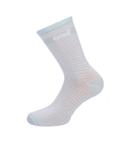 Chaussettes Style À Rayures Femme Rose Bleu Gris Lee