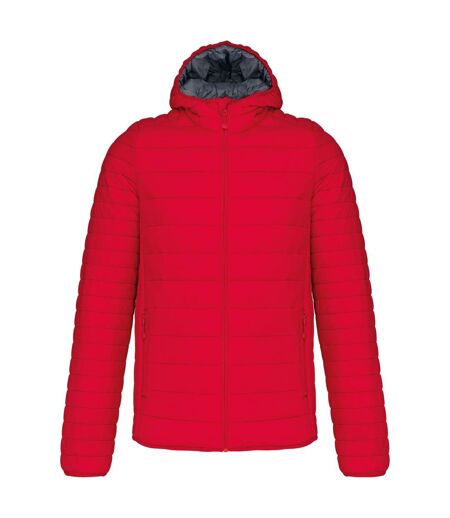 Kariban Mens Lightweight Hooded Padded Jacket (Red)