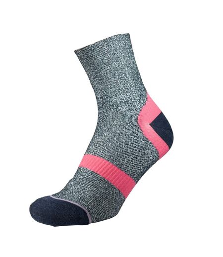 Socquettes Femme Bleu Marine Mauve 1000 Mile