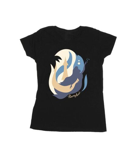 Disney T-shirt en coton Femme/Ladies The Little Mermaid Colour Silhouettes (Noir) - UTBI26316