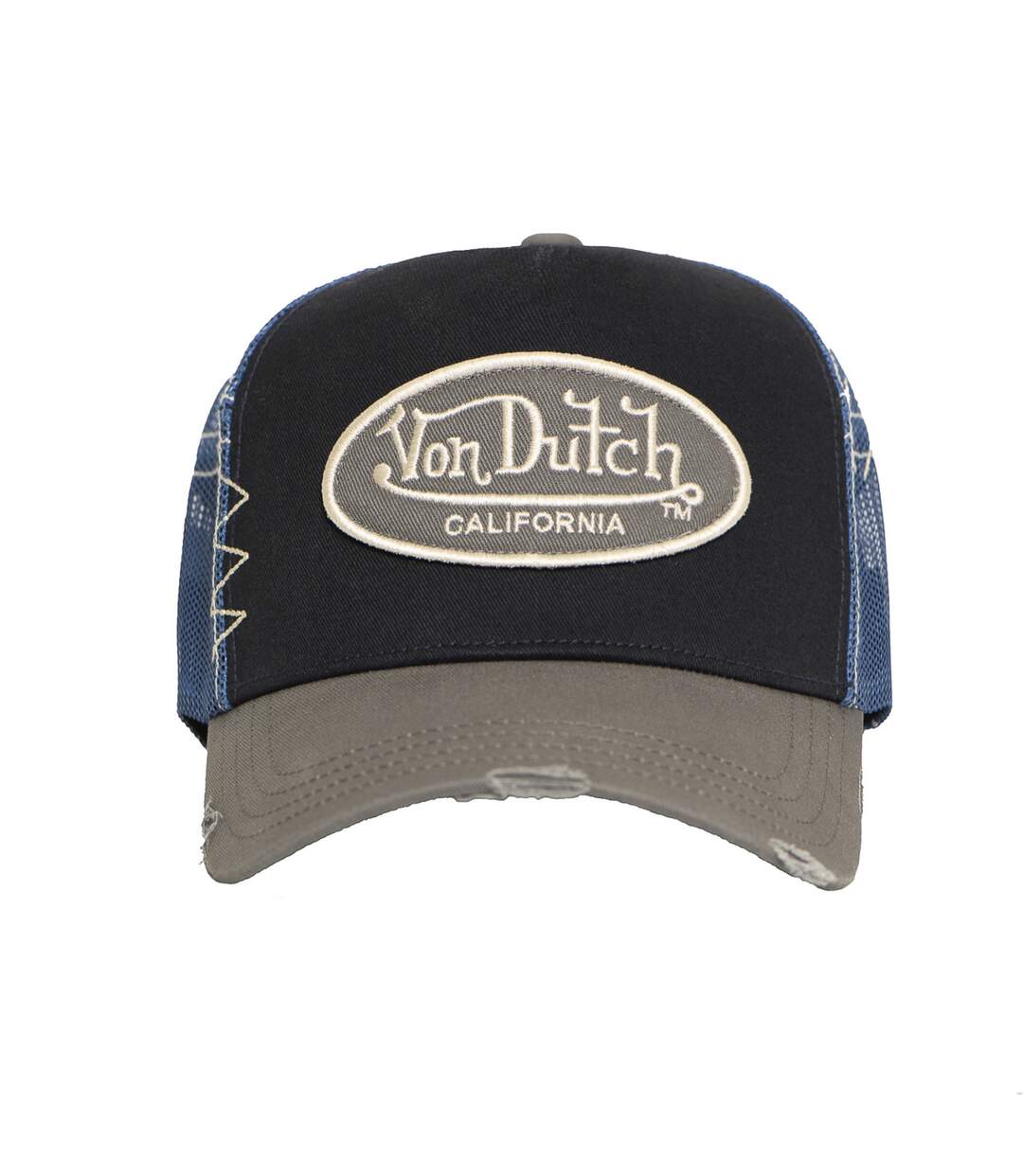 Casquette trucker avec filet adulte effet usé et patch brodé Used Vondutch-2