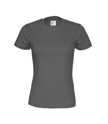Womens/ladies organic t-shirt charcoal Cottover
