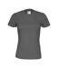 Womens/ladies organic t-shirt charcoal Cottover-1