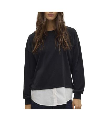 Sweat noir femme vero moda yoyo - l