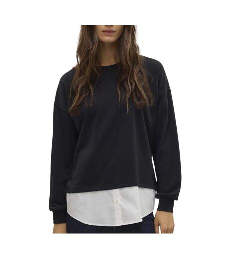 Sweat noir femme vero moda yoyo - l