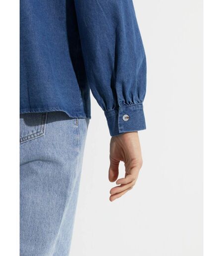 Chemise en jean bohème plissée