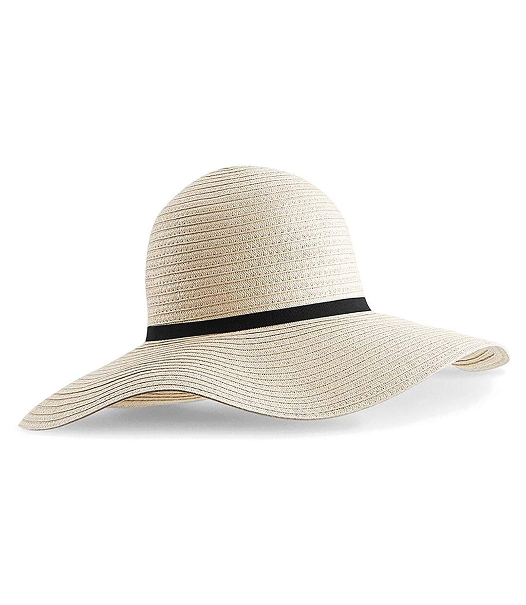 Chapeau de paille marbella femme beige Beechfield