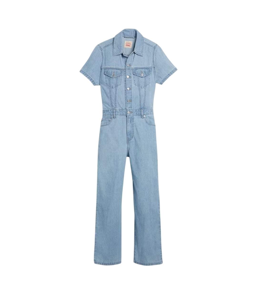 Combinaison Manches Courtes Femme Bleu Levis-2