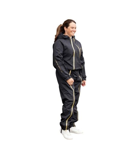 Womens/ladies show rider waterproof active onesie black/gold Supreme Products