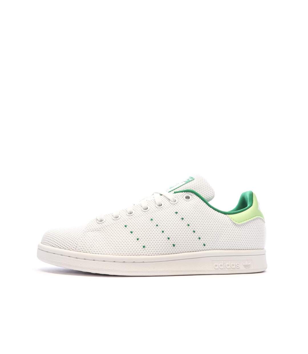 Baskets blanches/vertes homme adidas stan smith id3116-1
