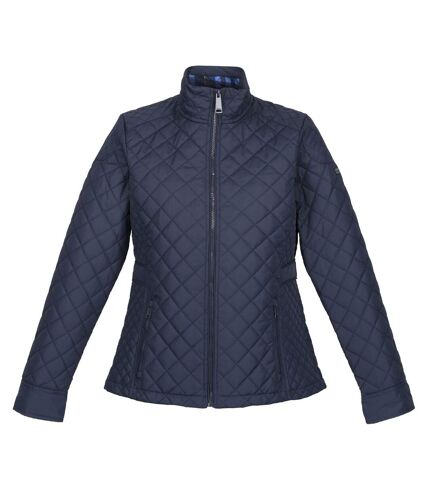 Regatta Womens/Ladies Charleigh Quilted Insulated Jacket (Navy Check) - UTRG6137