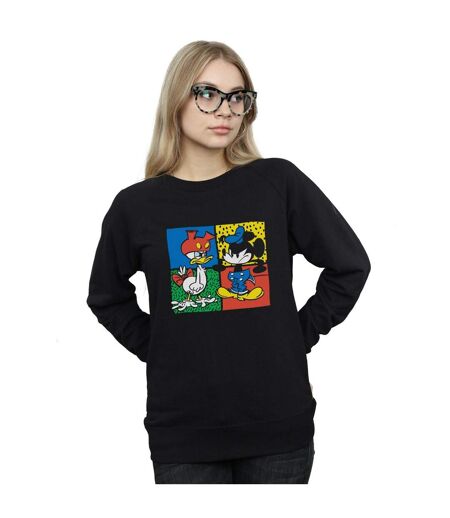 Disney Sweatshirt Womens/Ladies Mickey Mouse Donald Clothes Swap (Noir) - UTBI27585
