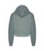 Womens/ladies Cropped Hoodie Dusty Green Awdis-2